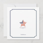 Glory Patriotic Birthday Invitation Kaart (Achterkant)