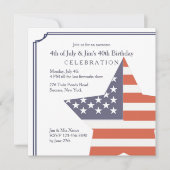 Glory Patriotic Birthday Invitation Kaart (Voorkant)