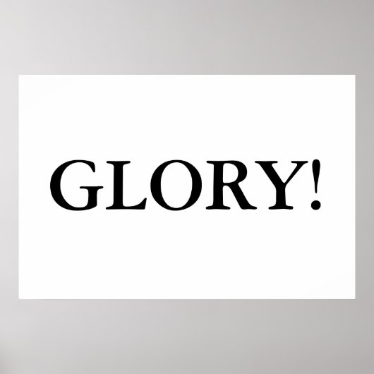 Glory! Poster (Voorkant)