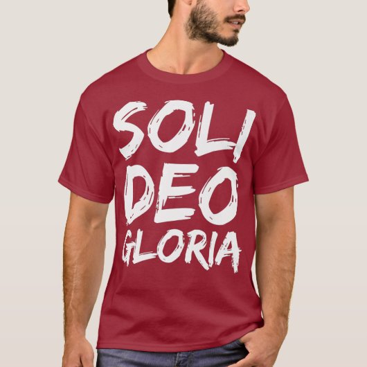 Glory to God Alone Quote Reformation Gift Soli T-shirt (Voorkant)