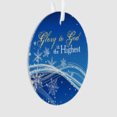 Glory to God Blue Skies Personalized Ornament (voorkant)