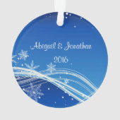 Glory to God Blue Skies Personalized Ornament (achterkant)