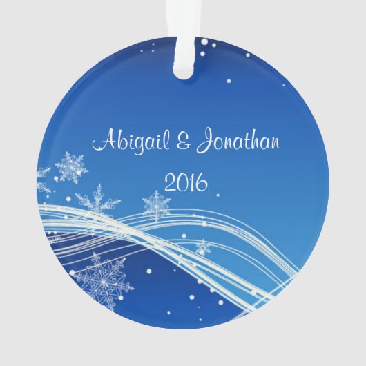 Glory to God Blue Skies Personalized Ornament (achterkant)