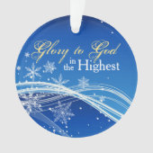 Glory to God Blue Skies Personalized Ornament (voorkant)
