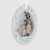 Glory to God Blue Tree Photo Card Ornament (voorkant)