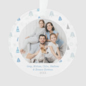Glory to God Blue Tree Photo Card Ornament (voorkant)