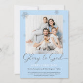 Glory to God Custom Foto Flat Holiday Kaart (Voorkant)
