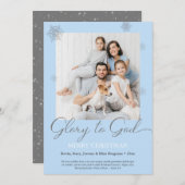 Glory to God Custom Foto Flat Holiday Kaart (Voorkant / Achterkant)