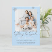 Glory to God Custom Foto Flat Holiday Kaart (Staand voorkant)