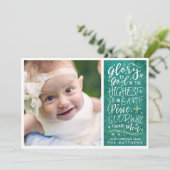 Glory to God Foto met kerstkaart | Emerald (Staand voorkant)