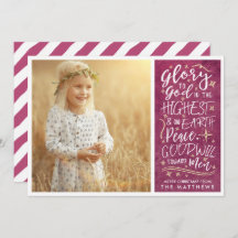 Glory to God Foto met kerstkaart | Plum