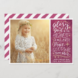 Glory to God Foto met kerstkaart | Plum