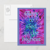 'Glory to God in the Highest' Bijble christmas art Feestdagenkaart (Voorkant / Achterkant)