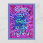 'Glory to God in the Highest' Bijble christmas art Feestdagenkaart (Voorkant)