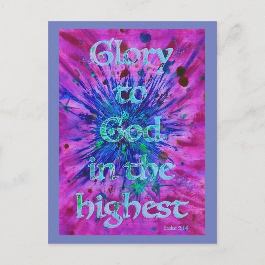 'Glory to God in the Highest' Bijble christmas art Feestdagenkaart (Voorkant)