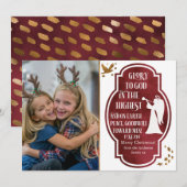 Glory To God In The Highest Christmas Feestdagenkaart (Voorkant / Achterkant)