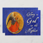 Glory To God In the Highest Religious Christmas Feestdagenkaart (Voorkant / Achterkant)