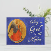 Glory To God In the Highest Religious Christmas Feestdagenkaart (Staand voorkant)