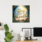 Glory to God - Inspirational artwork #1 Poster (Thuiskantoor)