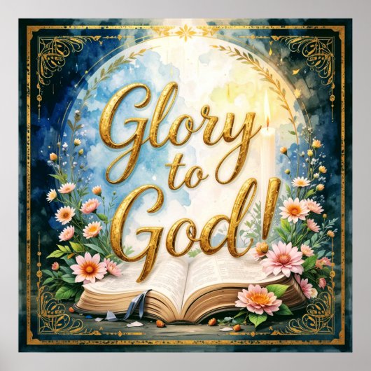 Glory to God - Inspirational artwork #1 Poster (Voorkant)