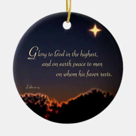 Glory to God Keramisch Ornament (Voorkant)