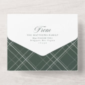 Glory to God kerstfoto collage groene vakantie All In One Uitnodiging (Achterkant)