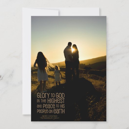 Glory to God kerstkaart (Voorkant)