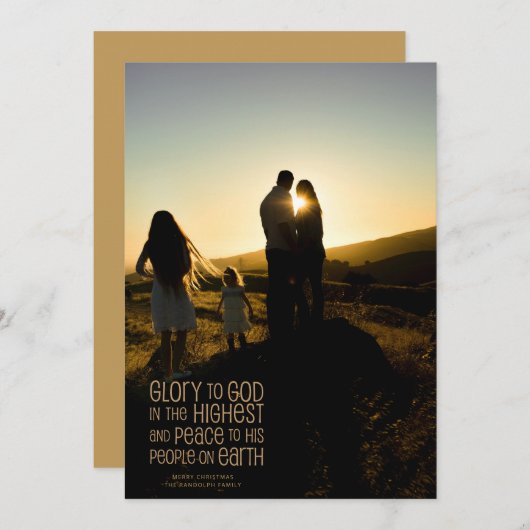 Glory to God kerstkaart (Voorkant / Achterkant)