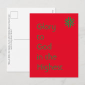 Glory to God - Luke 2:14 (KJV) - Rood en Groen Feestdagenkaart (Voorkant / Achterkant)