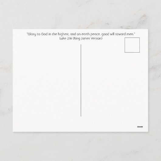 Glory to God - Luke 2:14 (KJV) - Rood en Groen Feestdagenkaart (Achterkant)