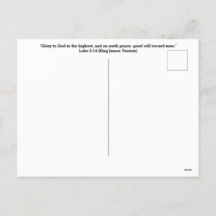 Glory to God - Luke 2:14 (KJV) - Rood en Wit Feestdagenkaart