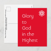 Glory to God - Luke 2:14 (KJV) - Rood en Wit Feestdagenkaart (Voorkant / Achterkant)