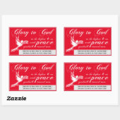 Glory to God Peace on Earth kerstcadeau Verse Rechthoekige Sticker (Vel)