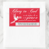 Glory to God Peace on Earth kerstcadeau Verse Rechthoekige Sticker (Tas)