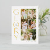 Glory to God Religieuze kerstfeestdag Folie Kaart (Staand Voorkant)