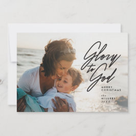 Glory to God, Religieuze kerstfotokaart Kaart