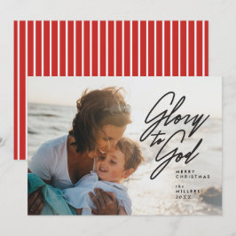 Glory to God, Religieuze kerstfotokaart Kaart
