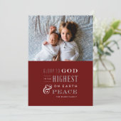 Glory to God Religieuze kerstkaart (Staand voorkant)