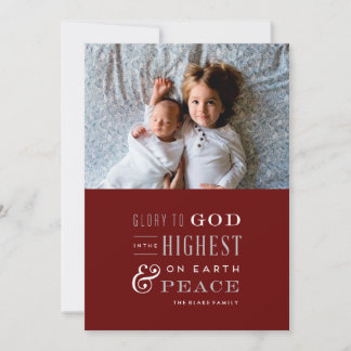 Glory to God Religieuze kerstkaart