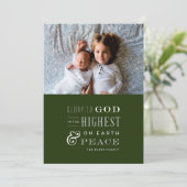 Glory to God Religieuze kerstkaart (Staand voorkant)