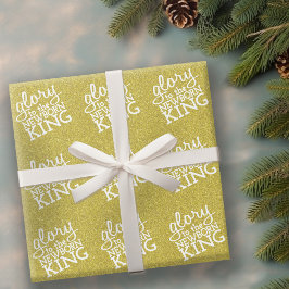 Glory to Newborn King Christelijk Merry Kerstmis Cadeaupapier