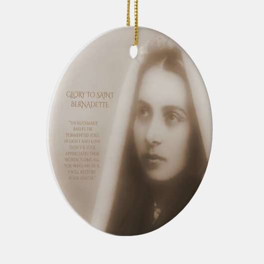 Glory to Saint Bernadette Keramisch Ornament (Rechts)