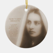 Glory to Saint Bernadette Keramisch Ornament (Voorkant)