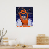 "Glory to soviet people and pioneers of Space" Sov Poster (Keuken)