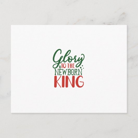 Glory To The Newborn King Briefkaart (Voorkant)