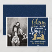 Glory to the Newborn King-kerstfotokaarten Feestdagenkaart (Voorkant / Achterkant)