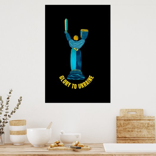 Glory to Ukraine Motherland Monument Poster (Keuken)