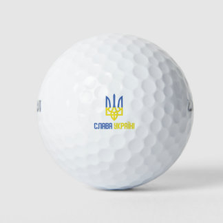 Glory to Ukraine (Slava Ukraine) Oekraïens gezegde Golfballen