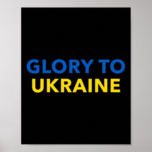 Glory To Ukraine - Slava Ukraini Poster (Voorkant)