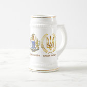 Glory to Ukraine Victory Beer Stein with Emblem Bierpul (Voorkant rechts)